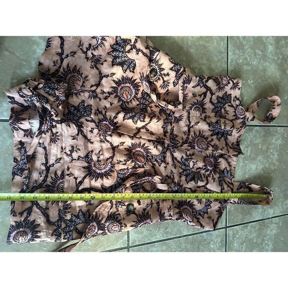 A.L.C. 14 Linen Printed Romper Belted - Picture 8 of 10